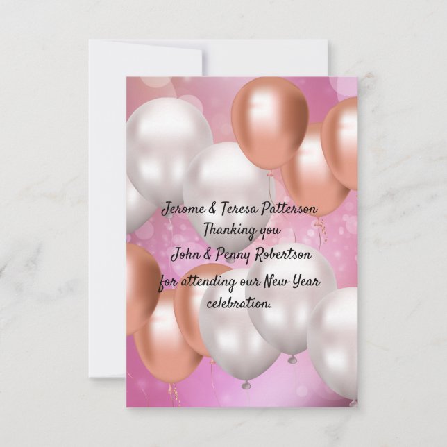 New Year thank you card. Card (Front)