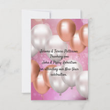 New Year thank you card.