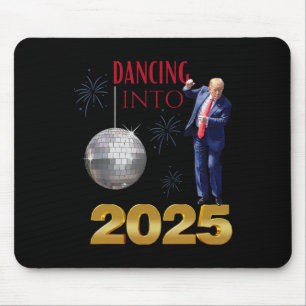 New Year Trump Dancing 2025 Mega Funny Party Count Mouse Mat