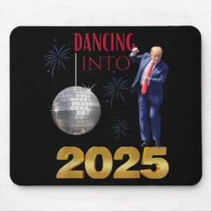 New Year Trump Dancing Into 2025 Funny Party Count Mouse Mat