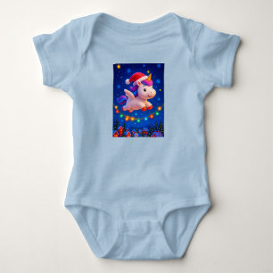  New Year Unicorn, Author Natasha Us   Baby Bodysuit