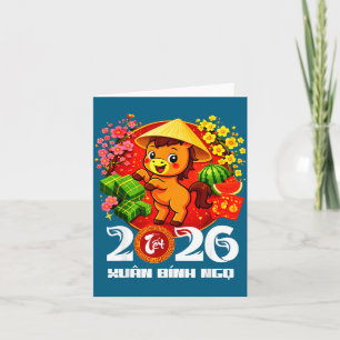 New Year Vietnamese Lunar Tet Horse Card