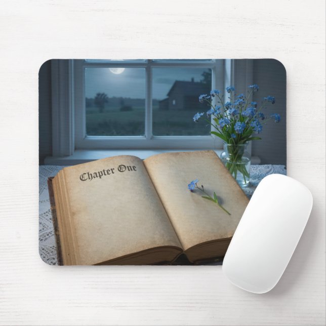 New Year Vintage Journal In Moonlight Mouse Mat (With Mouse)