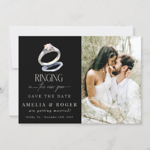 New Year Wedding Save the Date Photo Invitation