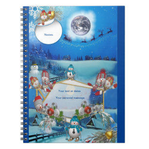 New Year winter card Notebook