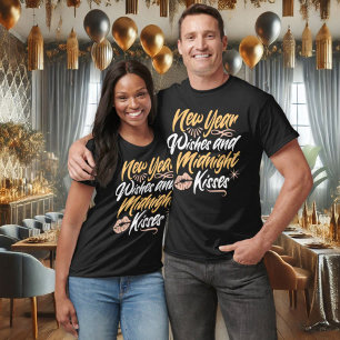 new year wishes and midnight kisses script  T-Shirt
