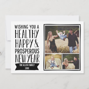 New Year Wishes Holiday Photo Cards