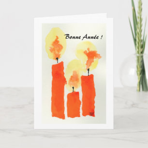 New Year wishes in French. Holiday Card