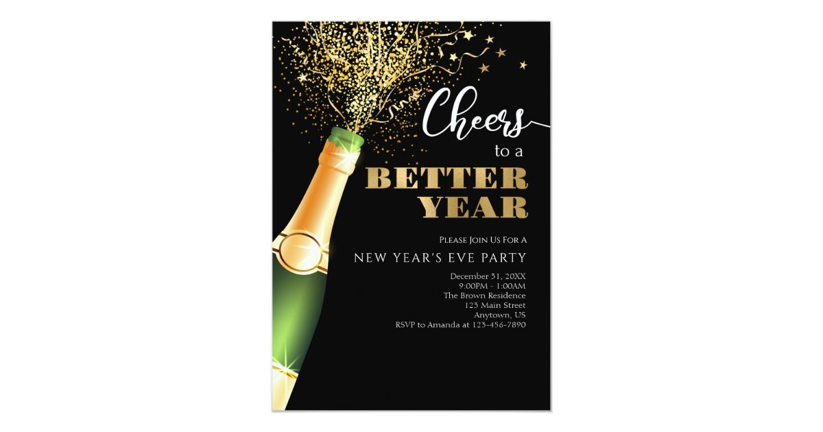 Download New Year's 2020-2021 Cheers To A Better Year Invitation ...