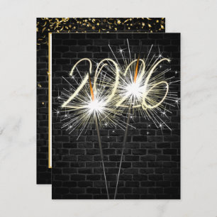 New Years 2025 Party Sparklers Invitation
