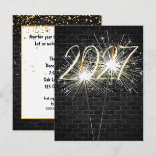 New Years 2026 Party Sparklers Invitation