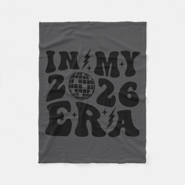 New Year's 2026 Retro Trendy Disco Ball Groovy Cut Fleece Blanket (Front)