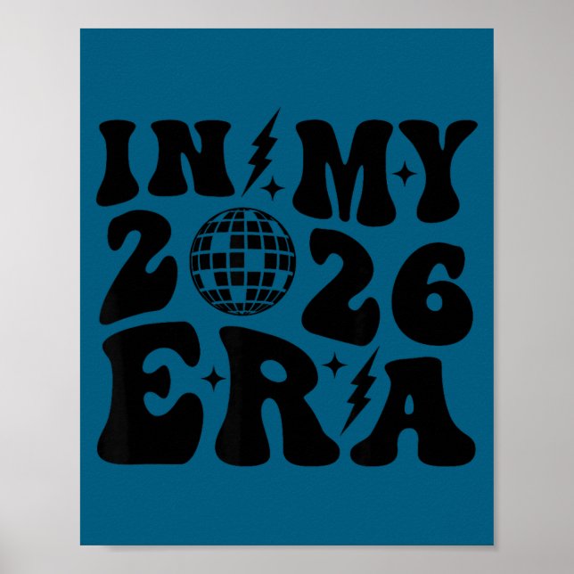 New Year's 2026 Retro Trendy Disco Ball Groovy Cut Poster (Front)