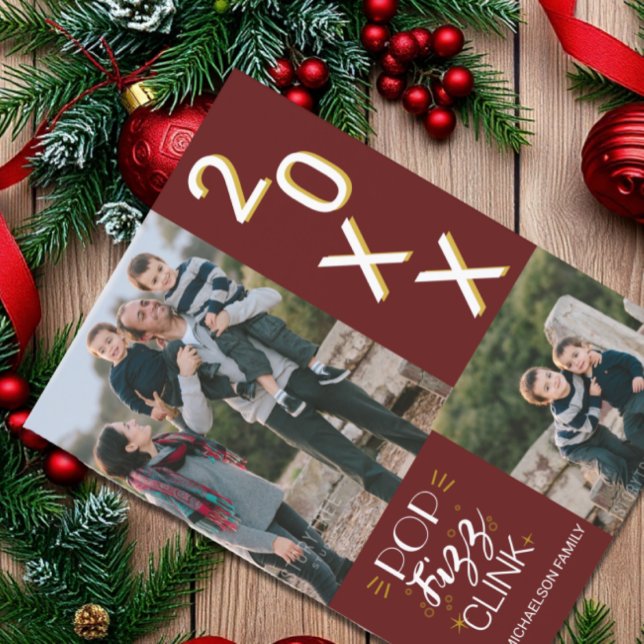 New Year's 2 Photo Family  Holiday Card (Creator Uploaded)