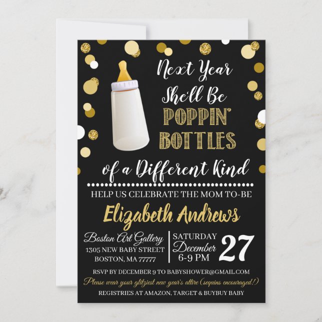 New Years Baby Shower Invitation (Front)