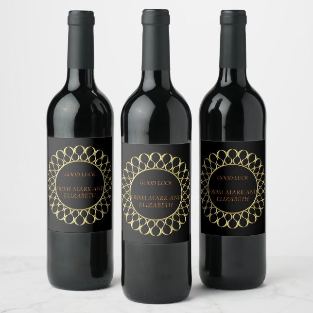 New Year's  Beverage Label Set (Bottles)