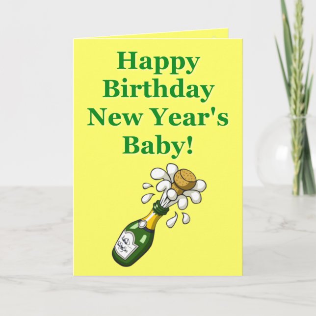 New Year's Birthday Card (Front)