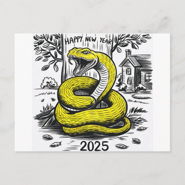 New Year's Card Snake 2025 (Front)