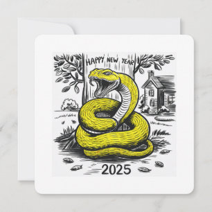 New Year's Card Snake 2025