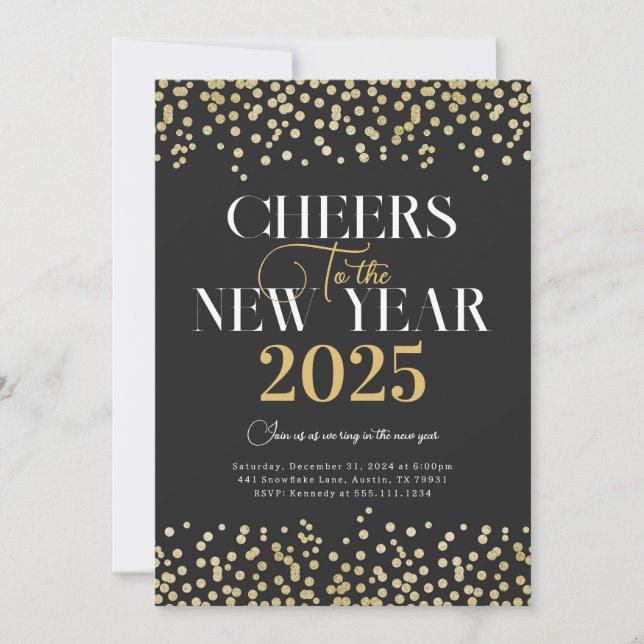 New Years Celebration Party Invitation (Front)