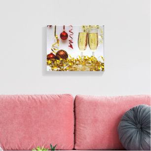 New Year's celebration SlipperyJoe's champagne spa Canvas Print