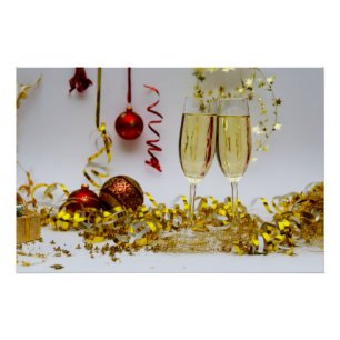 New Year's celebration SlipperyJoe's champagne spa Poster
