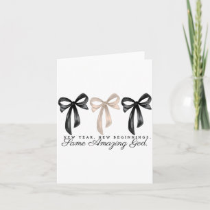 New Years Christian Coquette Faith New Beginnings  Card