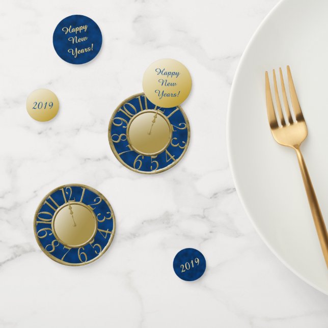 New Years Clock Countdown Confetti (Group)