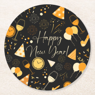 New Year's Day  Round Paper Coaster