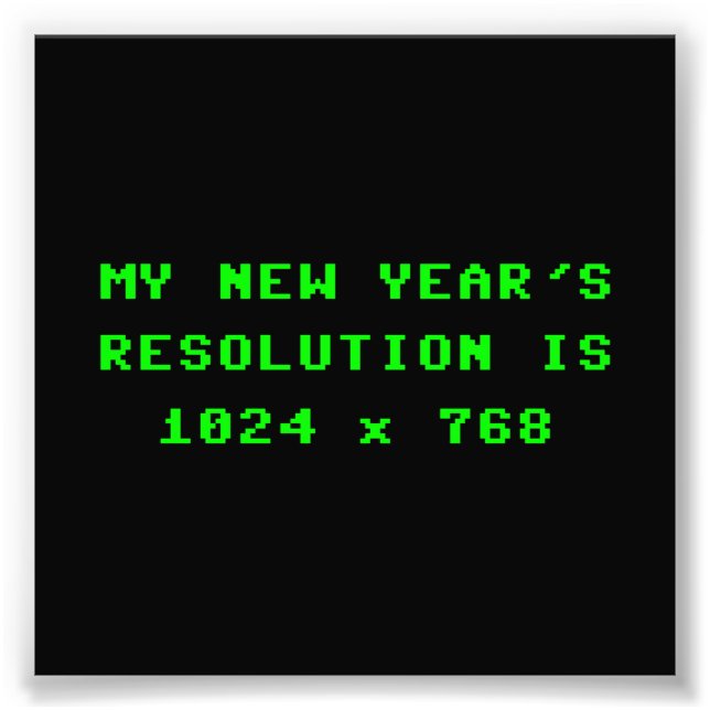 New Year's Display Resolution 1024x768 Photo Print (Front)