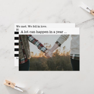 New Years Engagement Save the Date Photo Card