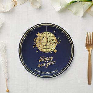 New year's eve 2025 party celebration Paper Plate