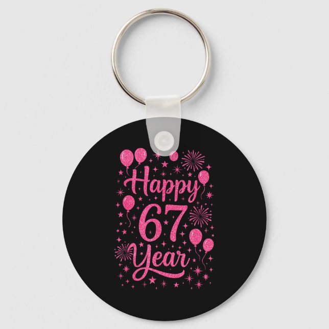 New Year's Eve 2026 Happy 67 Year Gen Z Funny Meme Key Ring (Front)