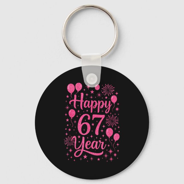 New Year's Eve 2026 Happy 67 Year Gen Z Funny Meme Key Ring (Front)