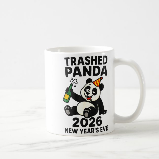 New Years Eve 2026 Trashed Panda Premium  Coffee Mug (Right)