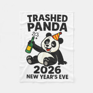 New Years Eve 2026 Trashed Panda Premium Fleece Blanket