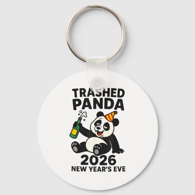 New Years Eve 2026 Trashed Panda Premium  Key Ring (Front)
