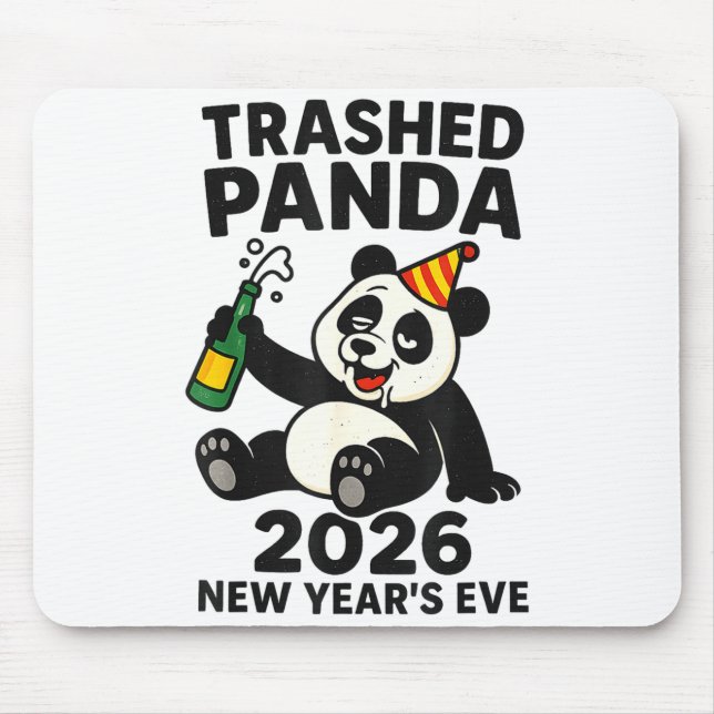 New Years Eve 2026 Trashed Panda Premium  Mouse Mat (Front)
