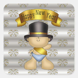 New Years Eve baby Holiday sticker