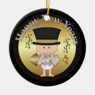 New Years Eve baby ornament add date