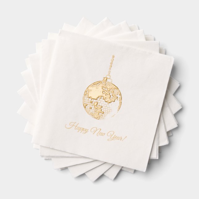 New Year's Eve Ball Foil Napkins (Insitu (Stacked))