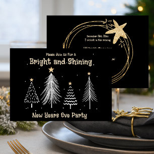 New Years Eve Black and Gold Holiday Party