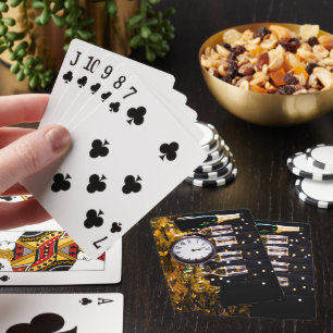 New Year's Eve celebration SlipperyJoe's champagne Playing Cards