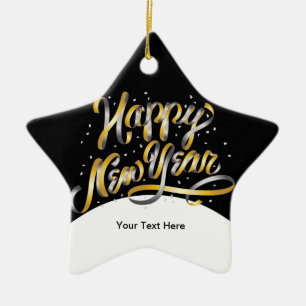 New Year's Eve Celebrations Ceramic Tree Decoration