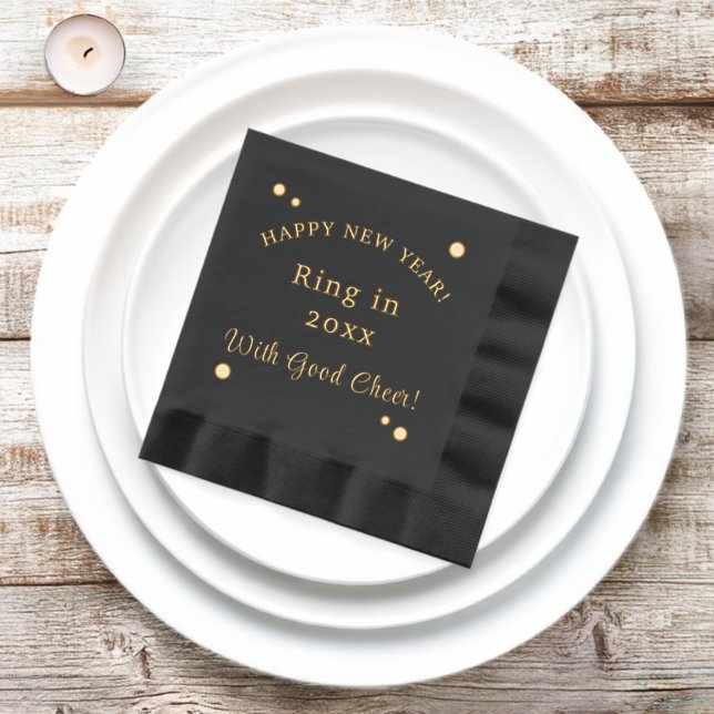 New Year's Eve Cheer Foil Napkins (Inisitu)
