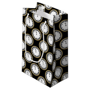 New Years Eve clock pattern party bag