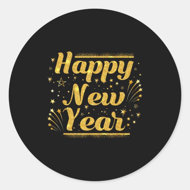 New Year's Eve Countdown 2026 Party Costume Happy  Classic Round Sticker (Front)