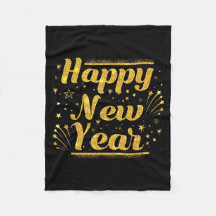 New Year's Eve Countdown 2026 Party Costume Happy  Fleece Blanket