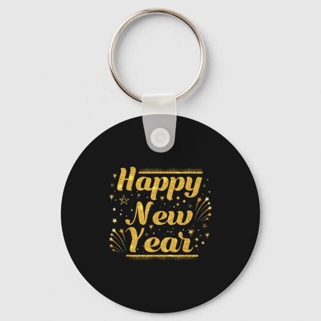 New Year's Eve Countdown 2026 Party Costume Happy  Key Ring (Front)