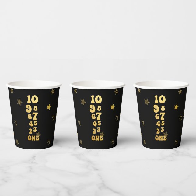 New Years Eve Countdown First Birthday Paper Cups (Multi)